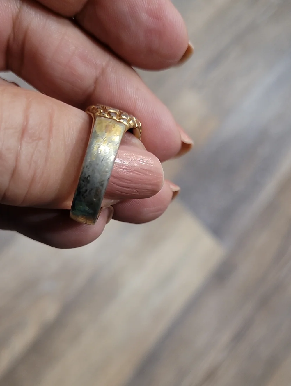 Men's Ring Gold Ruby Fashion
